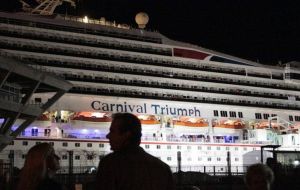 The Carnival Triumph is the largest ship ever to dock at Mobile (Photo AFP)