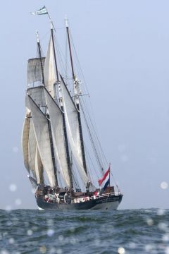 Oosterschelde, the three-mast topsail schooner is the largest restored Dutch sailing ship