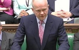 Foreign Secretary Hague updated Parliament on the referendum 