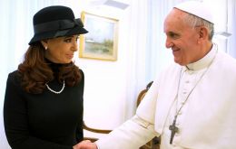 Francis and Cristina shake hands, bad memories forgotten, a new beginning