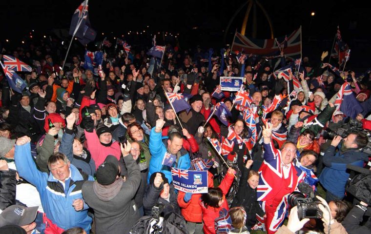Celebrations at Arch Green after the referendum results, but “I’ve got to work in the morning” (Pic by T. Chater)