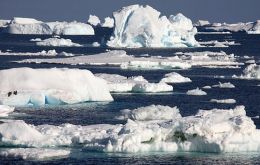 At the other end Arctic sea ice has been shrinking over past decades 