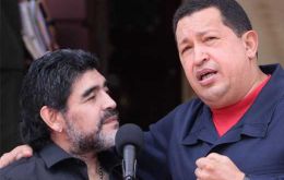 The former Argentine football star was an admirer and close friend of Hugo Chavez 