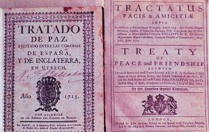 The Peace and Friendship Treaty of 1713 between Spain and England  