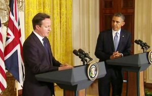 PM Cameron and President Obama at the White House 