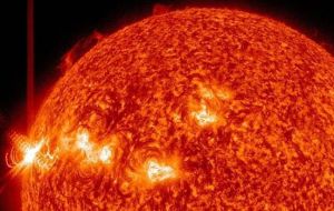 Supercharged streams of solar material have missed the Earth because the active region on the sun (AR1748) isn't pointing in our direction.