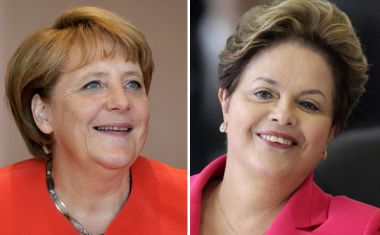 Angela Merkel and Dilma Rousseff