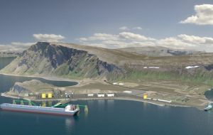 Controversial: proposed onshore terminal at Veidnes in Finnmark for Johan Castber