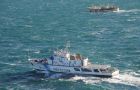 GC-24 Mantilla escorting the jigger Fu Yuan Yu 873 to Puerto Madryn