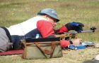 Ken Aldridge and Gareth Goodwin and are competing at the Bisley shooting range
