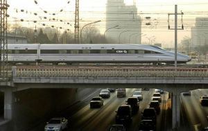 Chinese trains are expected to help pull out the slowing economy 