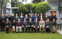 The groups of lecturers and students in Santiago 