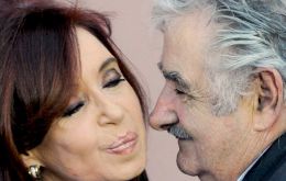 Mujica and Cristina during a recent meeting in Montevideo