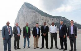 BOT members with Picardo and the Rock behind 