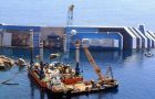 The 114,000-gross tonnage ship -twice as heavy as the Titanic- was raised from the rocks
