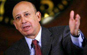 Washington must understand “the long-term consequences of a shutdown” said Goldman Sachs CEO Blankfein.
