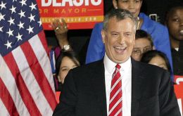 Bill de Blasio's victory in New York makes him the city's first Democratic mayor-elect in two decades
