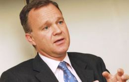 Foreign Office minister Mark Simmonds faced a battery of questions in a lively session 