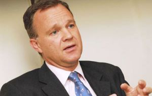 Foreign Office minister Mark Simmonds faced a battery of questions in a lively session 