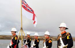 Members of HMS Richmond during the parade 