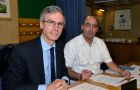 Dr Murrison and Jorge Enrique Bedoya at the ministerial Conference onboard HMS Richmond.