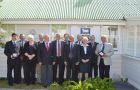 The visiting group with members of the Legislative Assembly outside Gilbert House (Pic FIG)