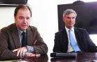 Minister Swire with Governor Heywood during the press conference