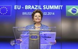 The Brazilian president made the announcement in Brussels during the EU/Brazil summit 