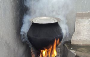 Internal air pollution is caused by people living in homes using wood, coal or dung as the primary cooking fuel  