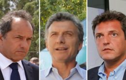 Governor Scioli,mayor Macri and dissident lawmaker Sergio Massa make your pick