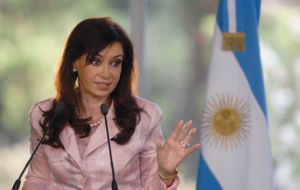 Argentina's Cristina Fernandez is forecasted to expand 1% 