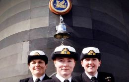 Left to right: Lieutenants Maxine Stiles, Alex Olsson and Penny Thackray