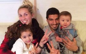 The striker at home with his family replying all the support messages 