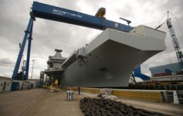 There are now more than 55,000 tons of HMS Queen Elizabeth in the dock at Rosyth