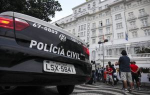 “The Englishman fled through the hotel’s back door and is considered a fugitive,” Rio police said in a separate statement.
