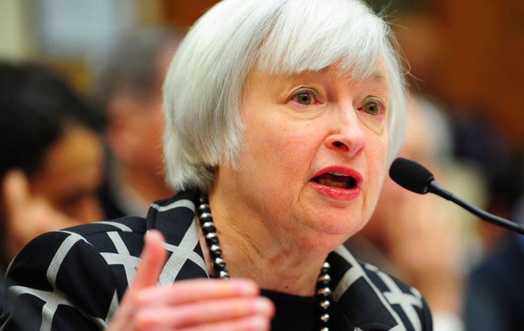 “The recovery is not yet complete” Yellen told the semi-annual testimony before the Senate Banking Committee