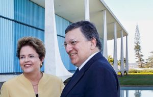 Portugal born Barroso who in August steps down, met with Dilma Rousseff 