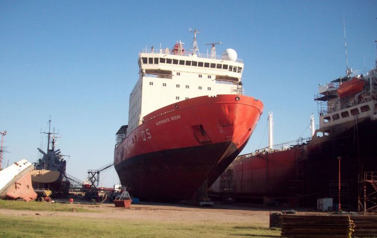  The icebreaker Irizar caught fire in 2007 and is still in dry dock