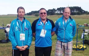 Full Bore Rifle team: Derek Goodwin, team manager; Derek Pettersson and Gareth Goodwin.