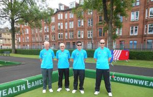 Lawn bowls team: Gerald Reive, Barry Ford, Patrick Morrison and Michael Reive. (George Paice absent from photo).
