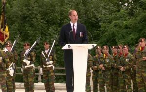 Speaking to the gathered European leaders, Prince William said: “We were enemies more than once in the last century and today we are friends and allies”.