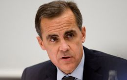 Governor Mark Carney said last month that the BoE needed to start hiking record-low interest rates in the coming months as the British economy picks up