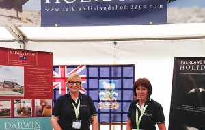 The profile of the Islands was enhanced by the presence of three stands: Falklands Holidays, Falklands Conservation and Falkland Islands Tourism