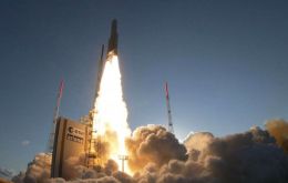 The launching took place in French Guiana base Kourou on an Arianne 5 rocket 