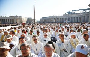 The two-week synod ended with a ceremonial mass and sermon to some 70,000 people gathered  in St. Peter's Square 