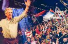 On Monday we begin a new chapter in the struggle to reach the presidency, said Vazquez to a massive crowd at a rally in downtown Montevideo.