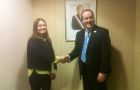 Minister Paul Wheelhouse with Under-Secretary of Energy, Jimena Jara.