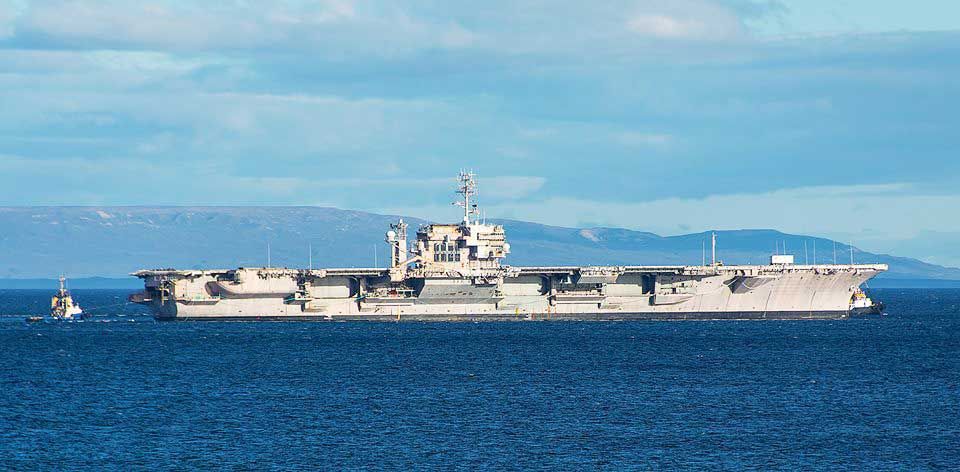 uss constellation carrier towed to the scrapyard along the coast of south america  u2014 mercopress
