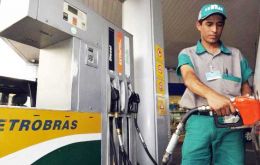 The cost of gasoline at the refinery gate rose 3% and diesel 5% midnight (0200 GMT) Friday, Petrobras said in a statement. 