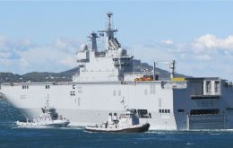 One of the Mistral helicopter carriers ready for delivery as part of a contract for 1.2bn Euros 